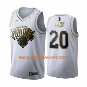 Maillot NBA New York Knicks Kevin Knox 20 Nike 2019-20 Blanc Golden Edition Swingman - Homme